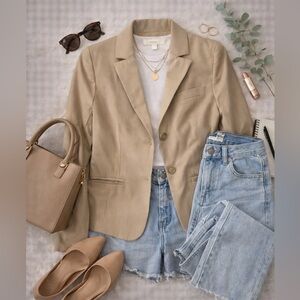 Merona Beige Tailored Blazer – Classic Workwear – Size S